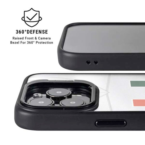 University of Miami White Jersey iPhone 15 Pro Kickstand Case